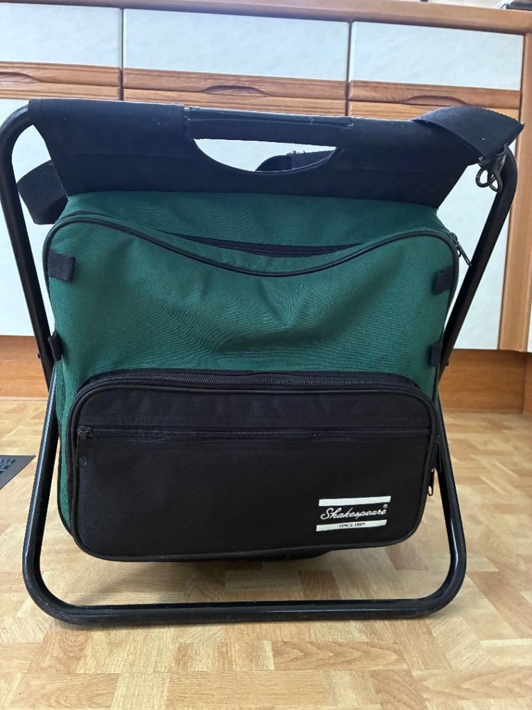 Fishing tackle bag and chair by Shakespeare