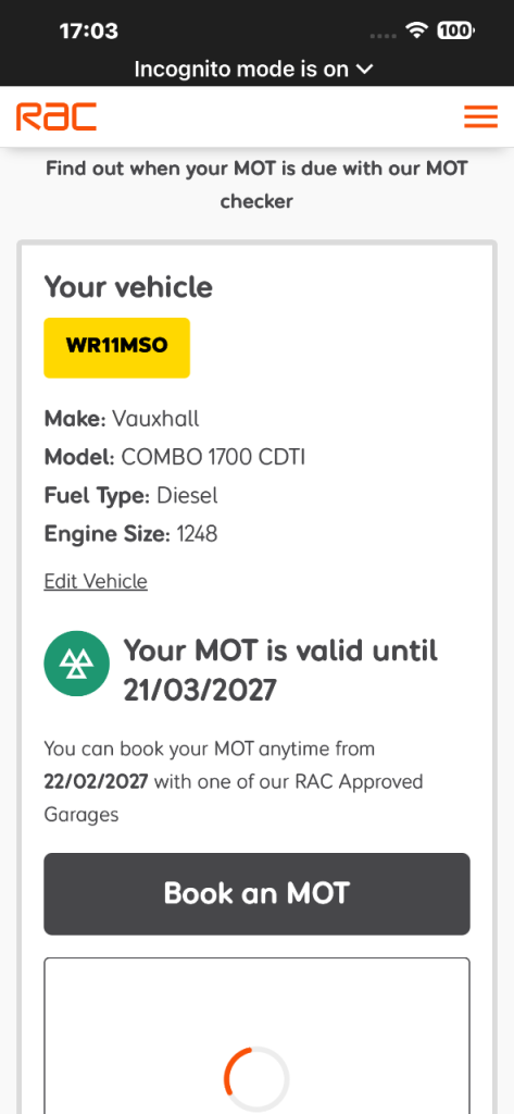 Vauxhall, COMBO, Car Derived Van, 2011, Manual, 1248 (cc)