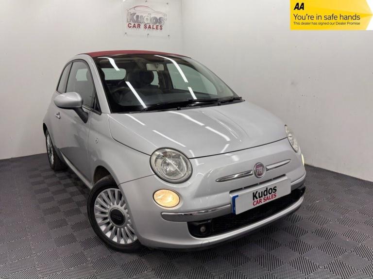2010 Fiat 500 0.9 TwinAir Lounge 2dr **£20 ROAD TAX** REAR SENSORS CONVERTIBLE Petrol Manual