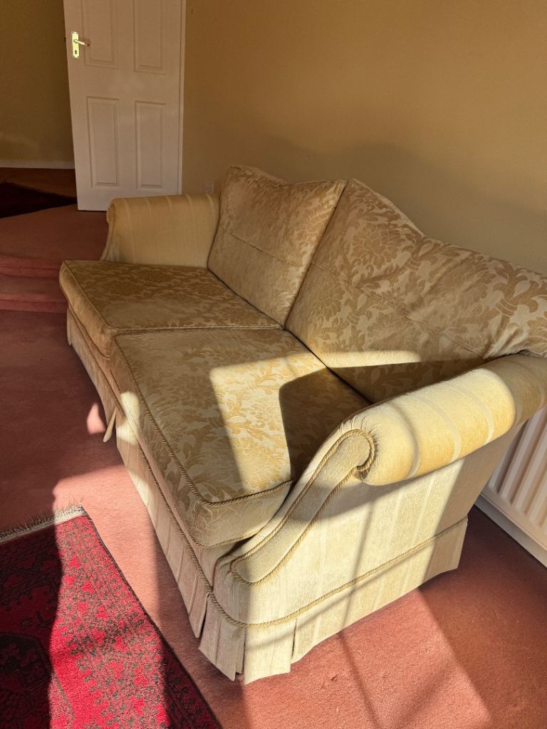 FREE Three-Piece Fabric Suite - Good Condition Beige Sofas and Armchair