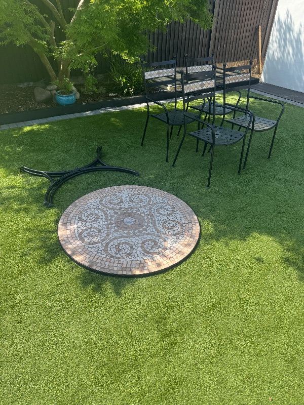 Mosaic Garden Table and 4 Chairs – Good Condition