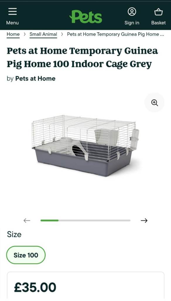 Pets at Home Guinea Pig 100 Cage