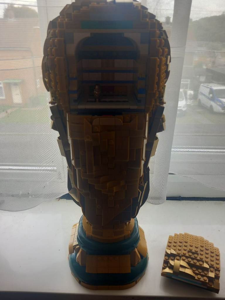 Lego Gold Trophy Head - As Good As New