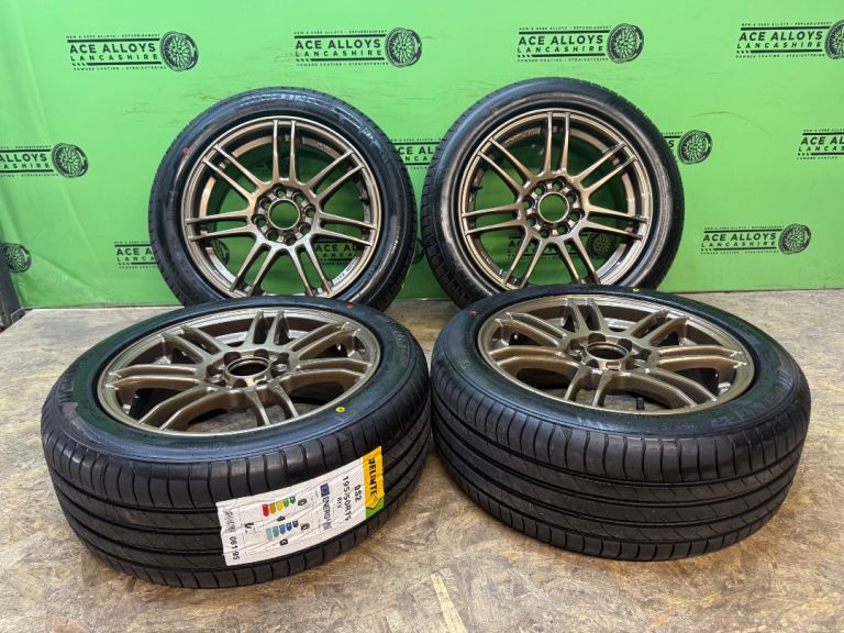 *REFURBISHED* KEI RACING 15” 4x100 4x108 ALLOY WHEELS + BRAND NEW TYRES  