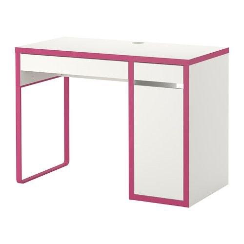 White and Pink Desk with Drawer – Good Condition