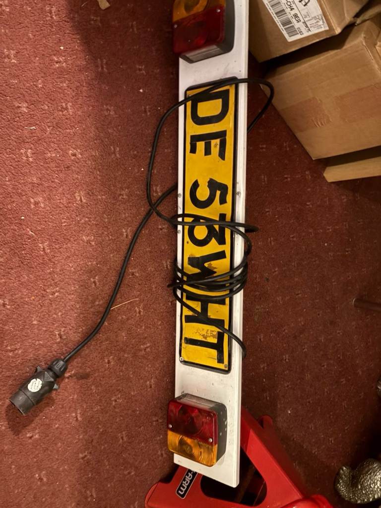 Trailer Light Board with Number Plate – £45 ONO