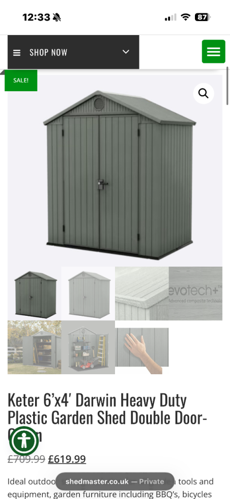 Keter Darwin shed