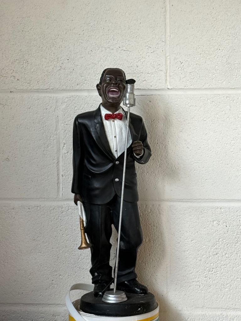 Jazz Singer Figurine with Trumpet and Microphone – Good Condition