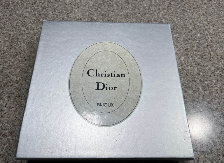 Christian Dior rare Vintage 1980s "Omega" Collar Necklace with original C D box.