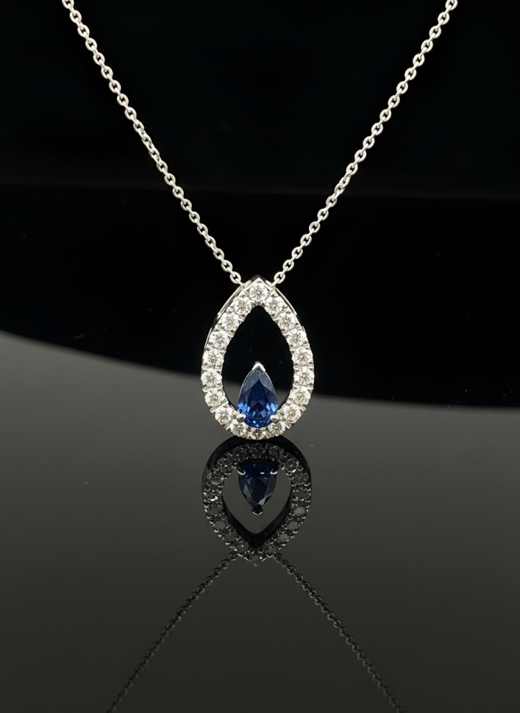 Natural Ceylon Blue Sapphire Pendant
