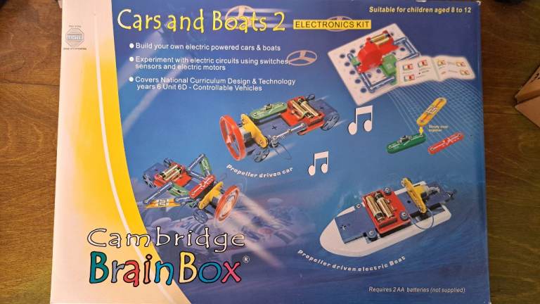 Cambridge Brainbox Cars & Boats 2 Electronics Science Kit – Excellent Condition (£20)