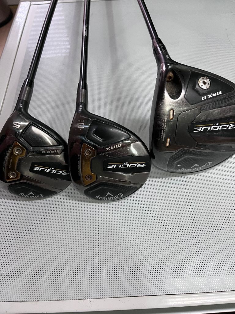 Callaway Rogue Golf Clubs Set (Driver, 3W, 5W) - Good Condition