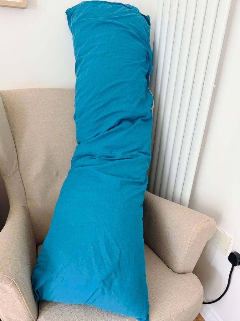 Teal Blue Full Body Pillow Bolster Cushion Maternity Side Sleeper + FREE GIFT