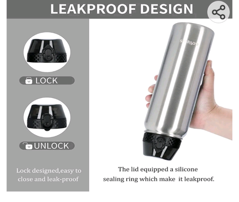 GOPPUS Stainless Steel Water Bottle with Straw 1 Litre brand new.