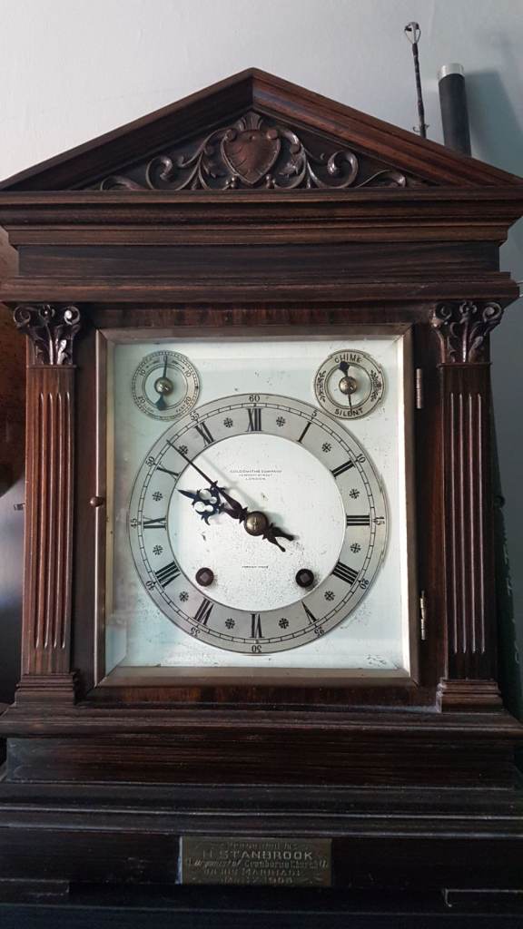 Antique Goldsmiths & Silversmiths Company mantle clock C1905 112 Regents St. W1