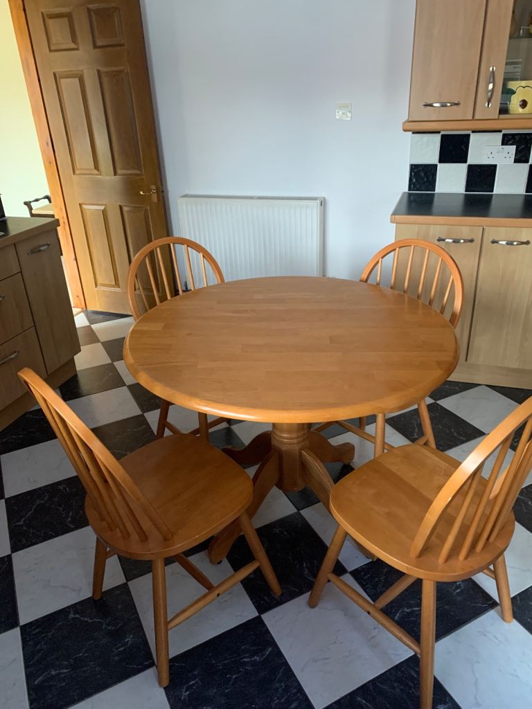 Solid wood table and chairs 