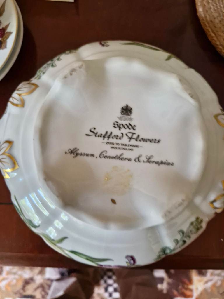 Large Spode china bowl Stafford flowers