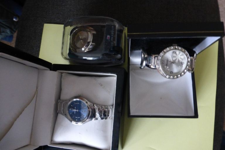 New Dress watches in boxes Blue harbour Eugene Renard and Ladies Henly.