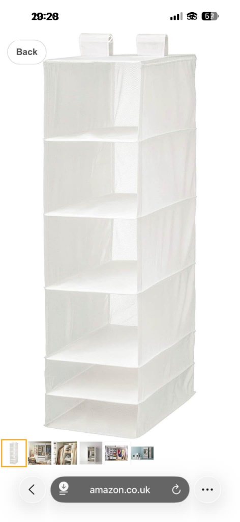 4x IKEA Skubb hanging wardrobe compartments