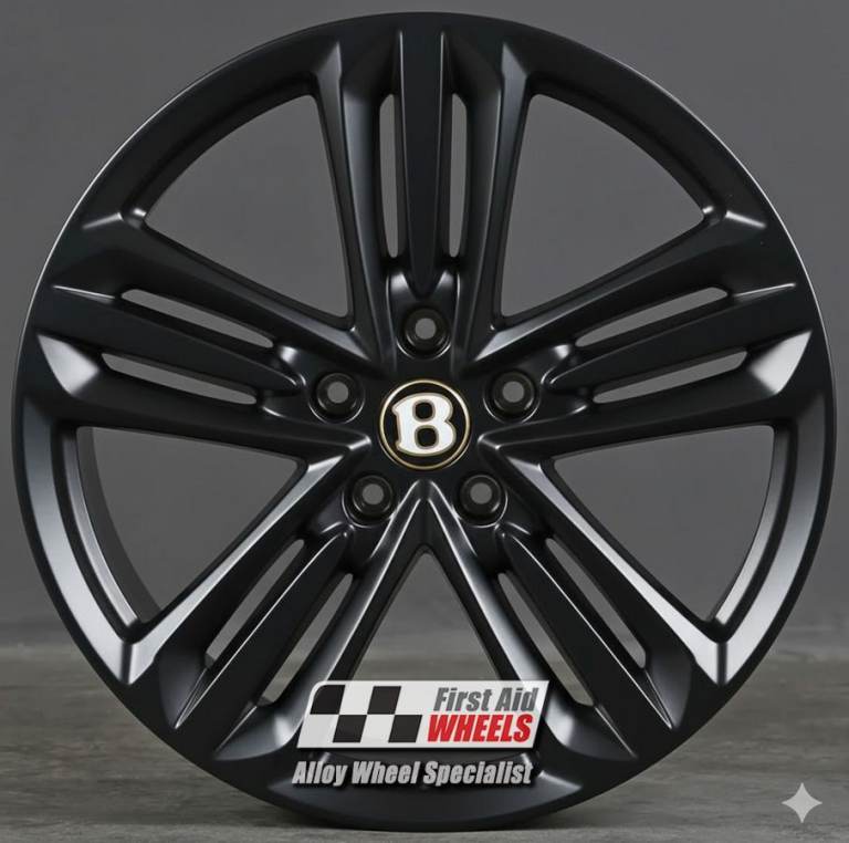 R653BS Swap BENTLEY CONTINENTAL GT mk3 4x 21'' GENUINE SATIN BLACK ALLOY WHEELS