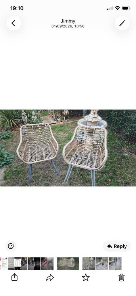 Pair of Rattan Garden Chairs – Good Condition