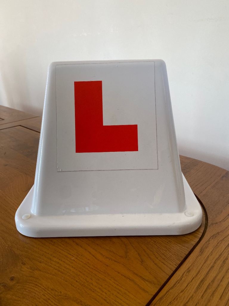 Magnetic Roof L Plate Cone-Learner Driver Car Sign