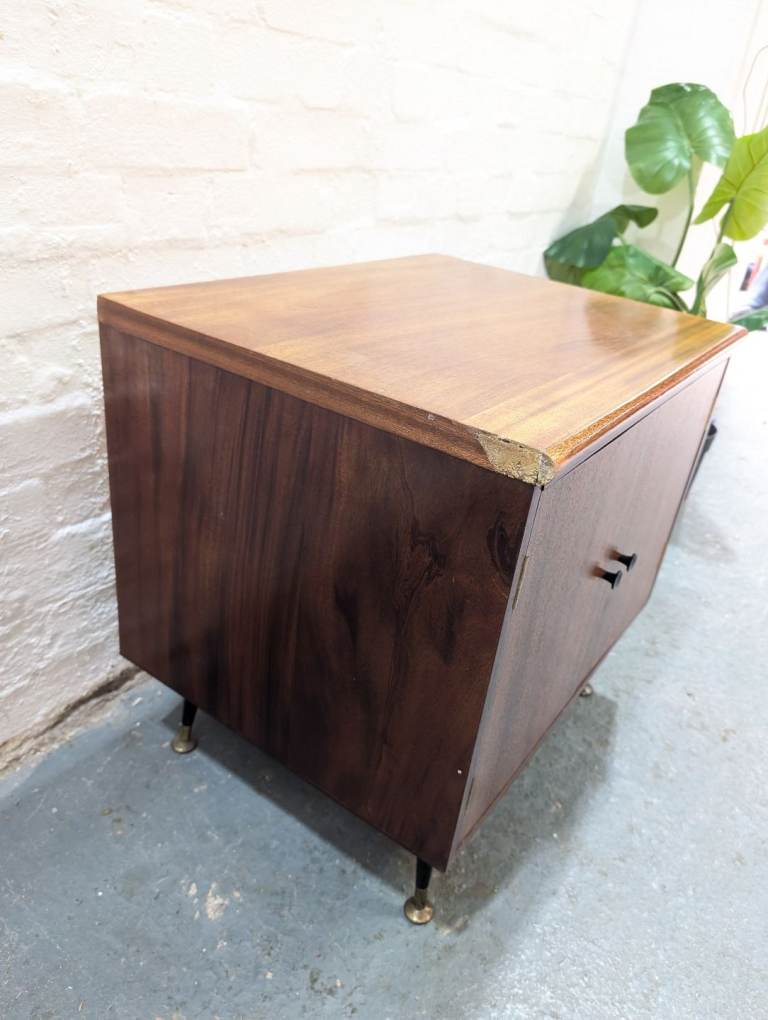 Mid Century Teak Record Cabinet