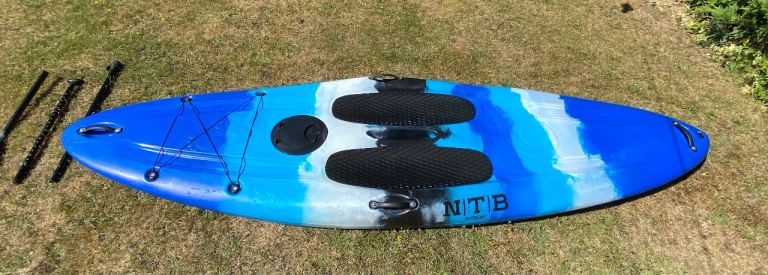Hard Shell Stand Up Paddleboard complete with paddle and brand new trolley