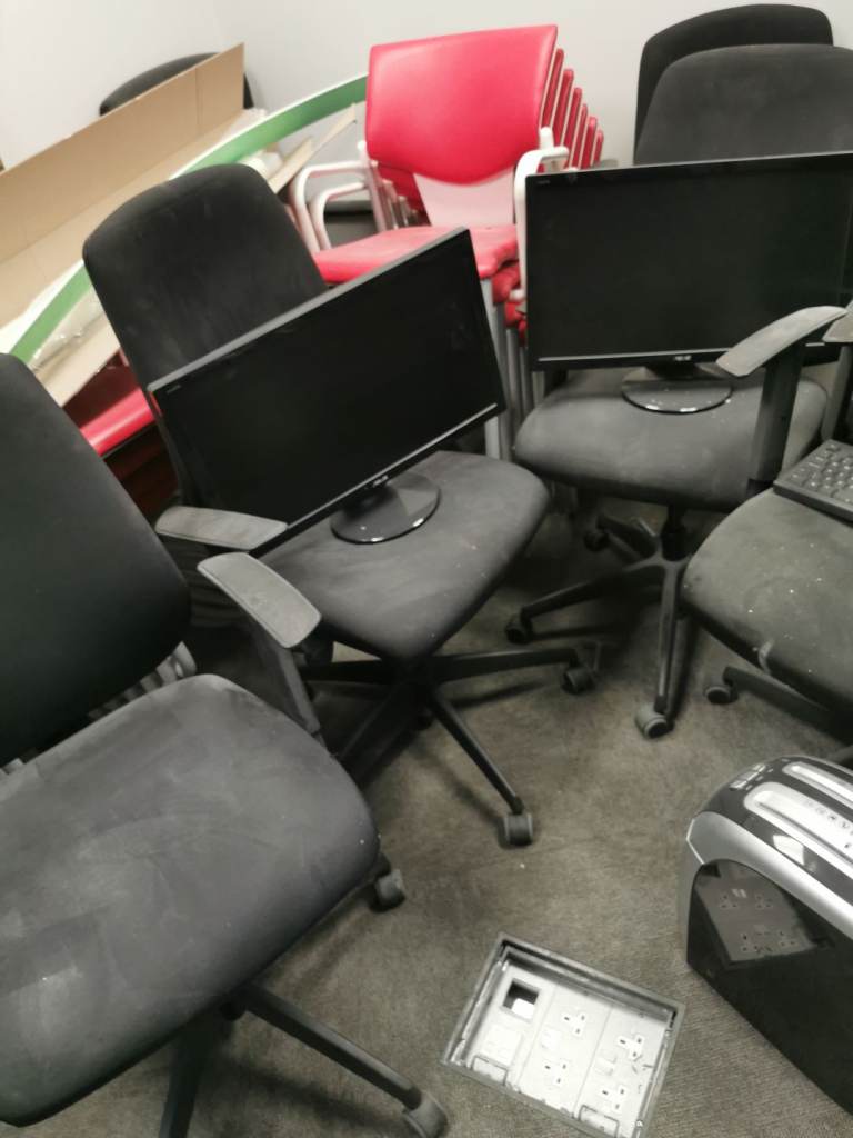 Free office chairs and other equipment 