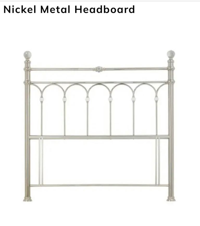Krystal nickel double headboard