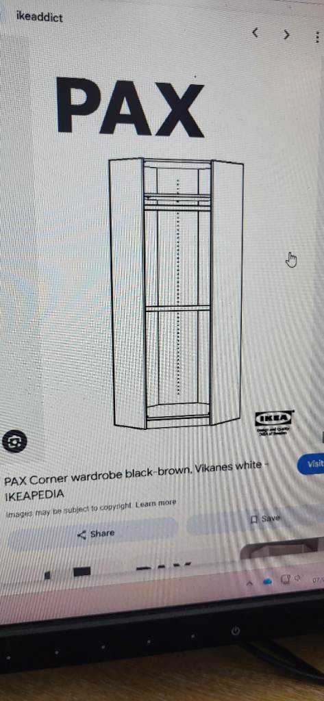 Ikea pax corner wardrobe 
