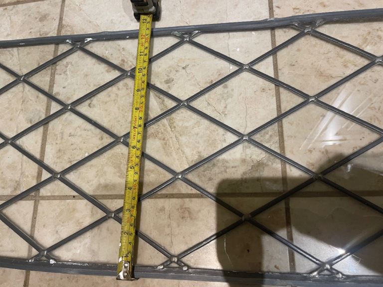 One piece of leaded glass from a kitchen cupboard doors