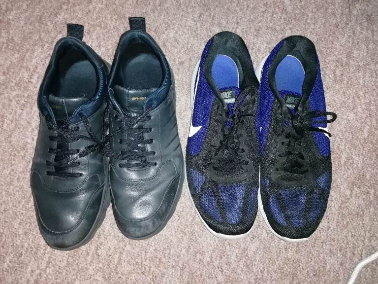 10UK - Nike Trainers and Navy Geox Leather Shoes - Fair Condition