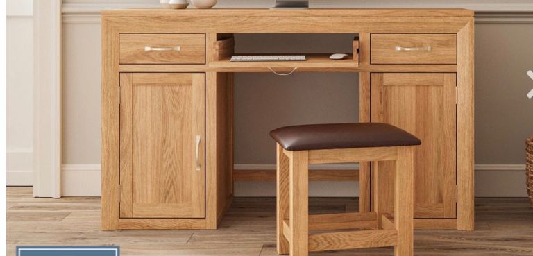 Oak Furniture Bevel Desk 