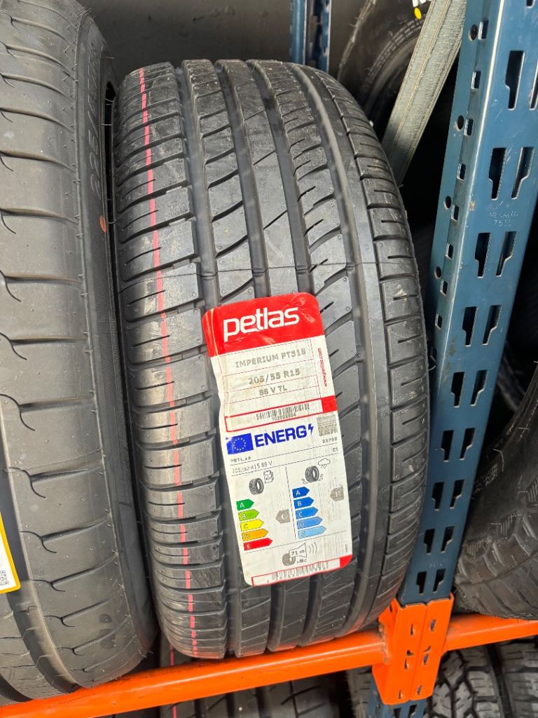 1 single brand new 205/55/15 car tyre fitted and balanced 