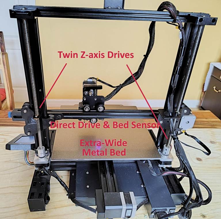 Ender 3 v2 3D Printer with Twin Z-Axis Drives & Metal Bed
