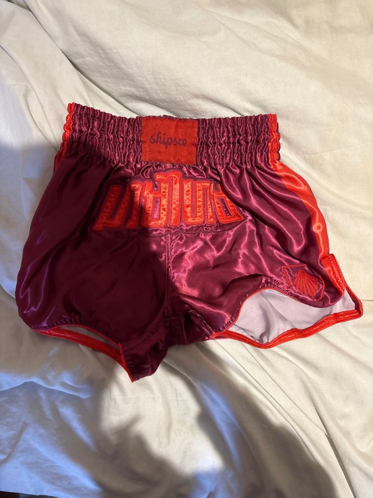 Shipsco Muay Thai Shorts - Red/Maroon, Good Condition
