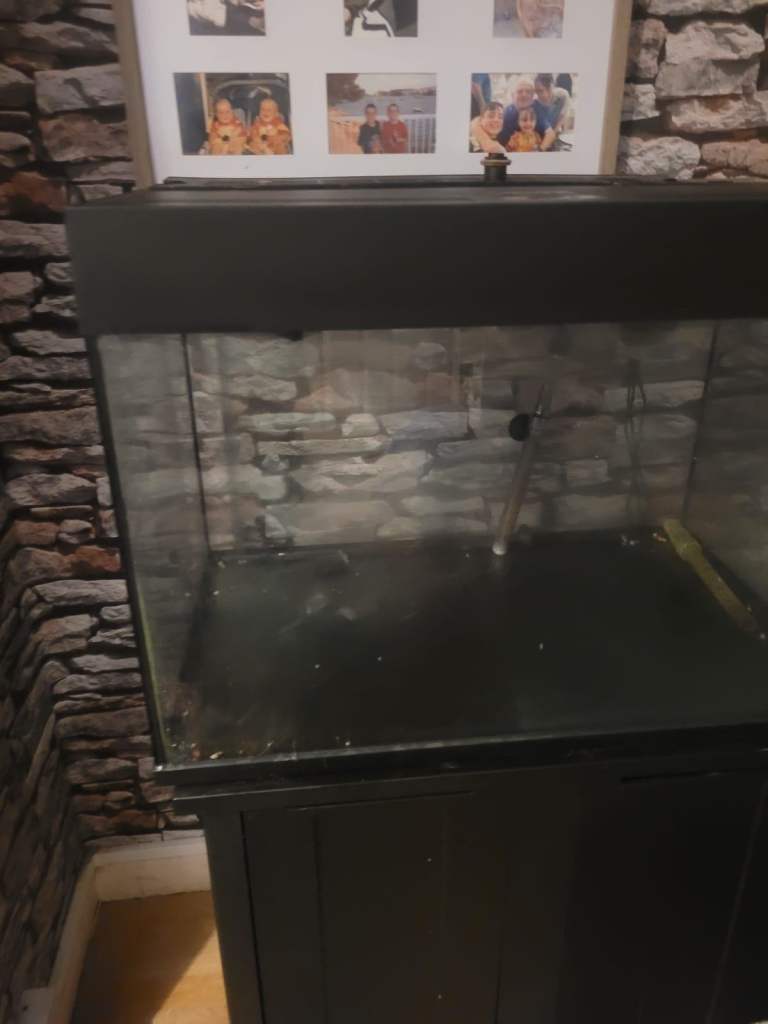 Fish tank and stand with heater 