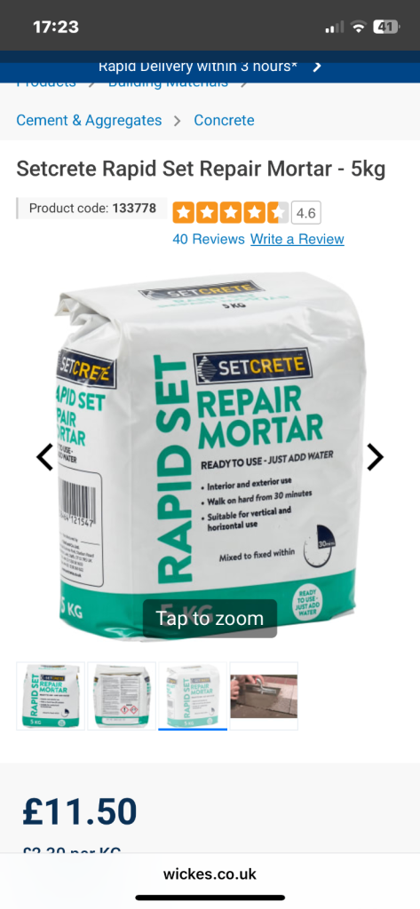 Mortar repair
