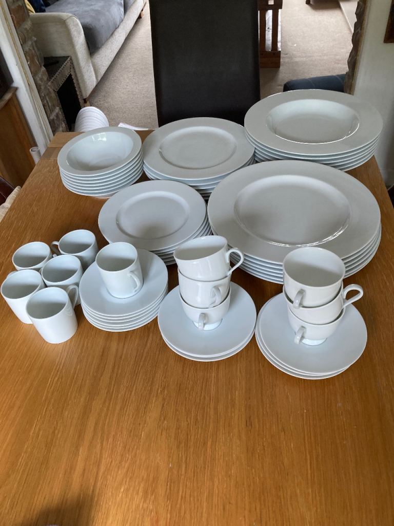Limoges France White Dinner Service 