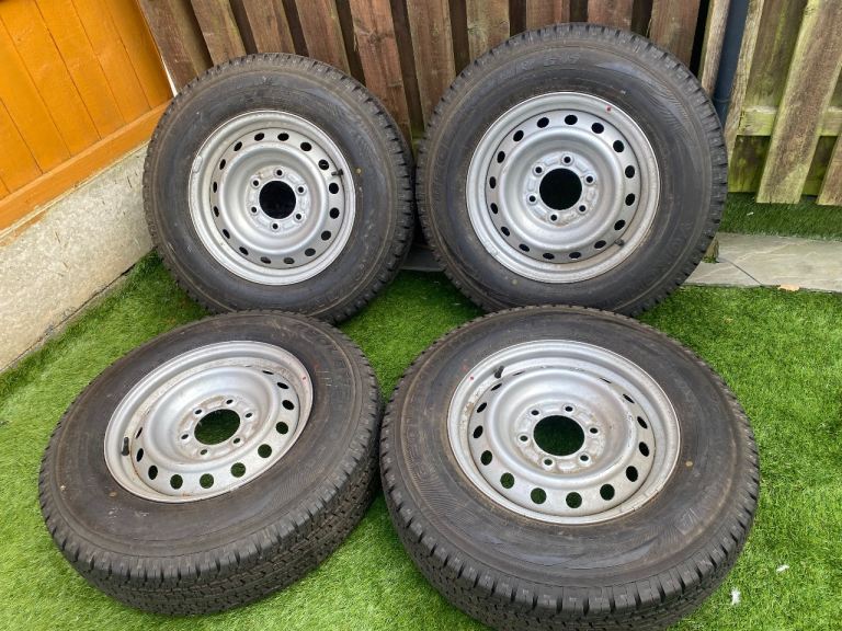 16” Isuzu steel rims with new tyres 