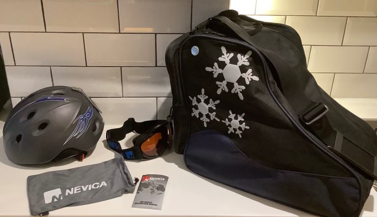 Junior Ski Helmet, Ski Goggles & Ski Boot Bag