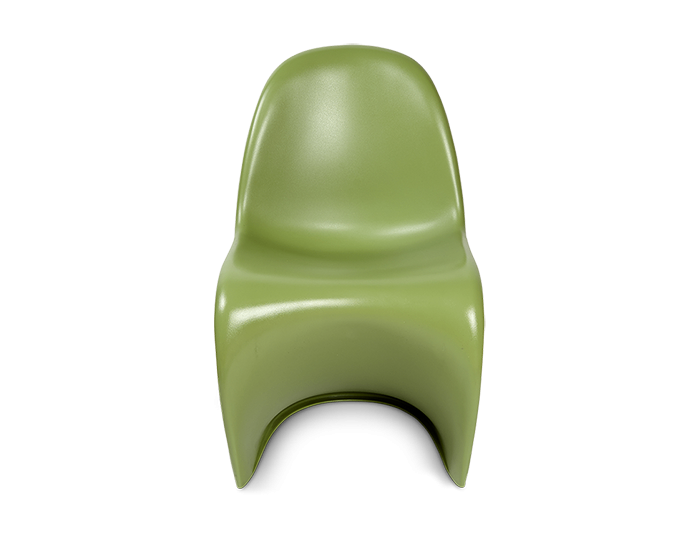 Verner Panton Style S Chairs – Green Plastic Dining Seating