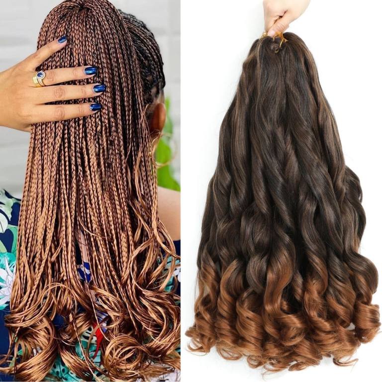 Pack of 8 French curl prestretched extensions