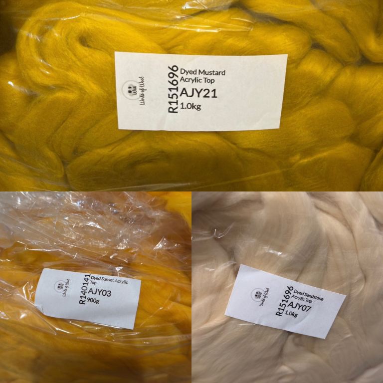 Acrylic Wool Top Bundle (World of Wool) - Needle Felting, Spinning