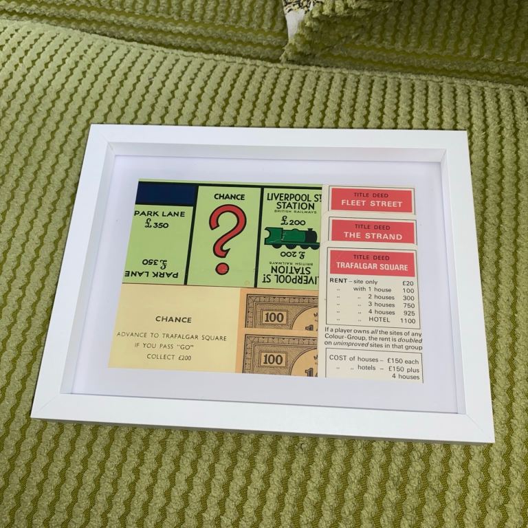 Upcycled Monopoly Board The Red Set