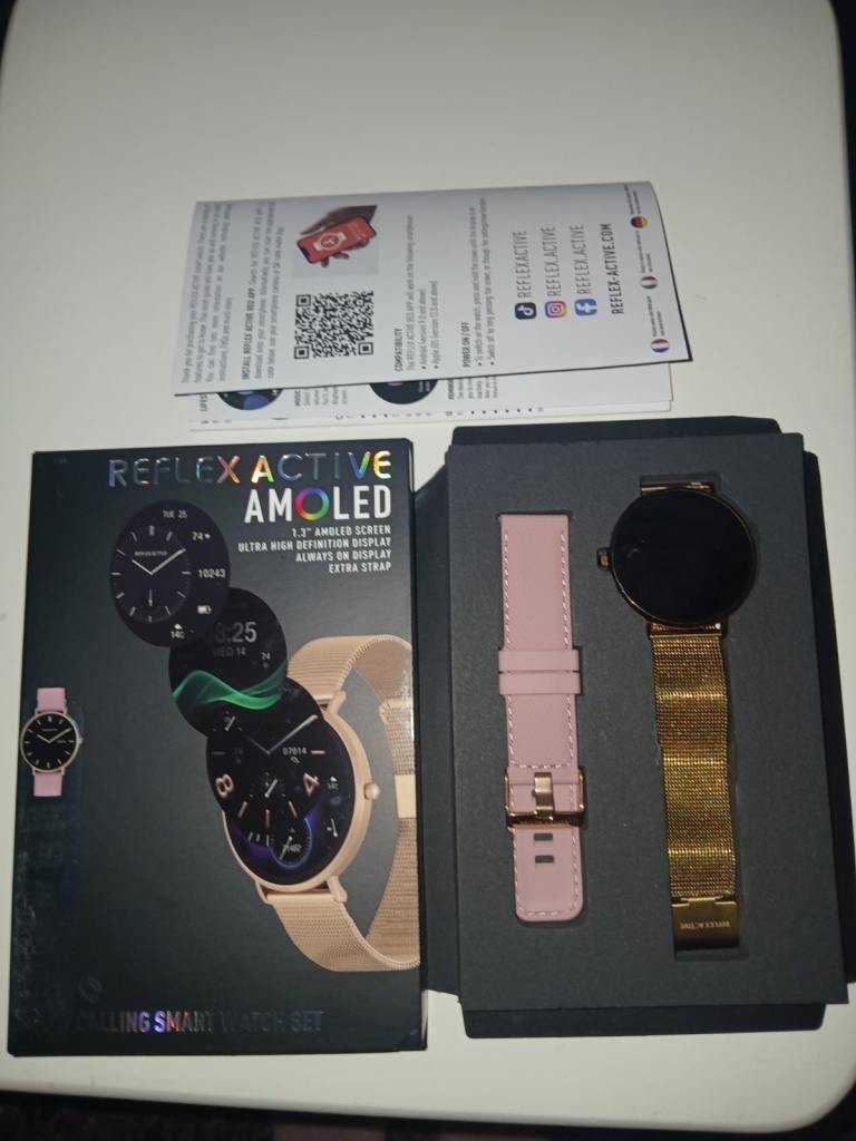 Reflex Active AMOLED Smart Watch Set - New, Rose Gold