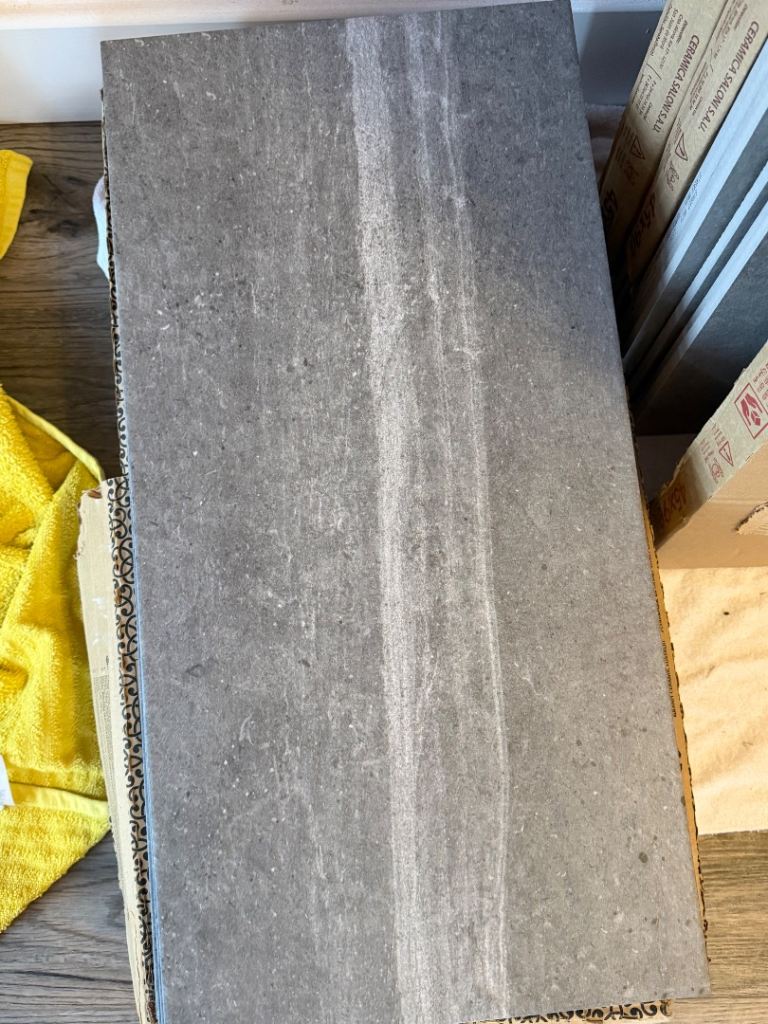 Grey and white tiles