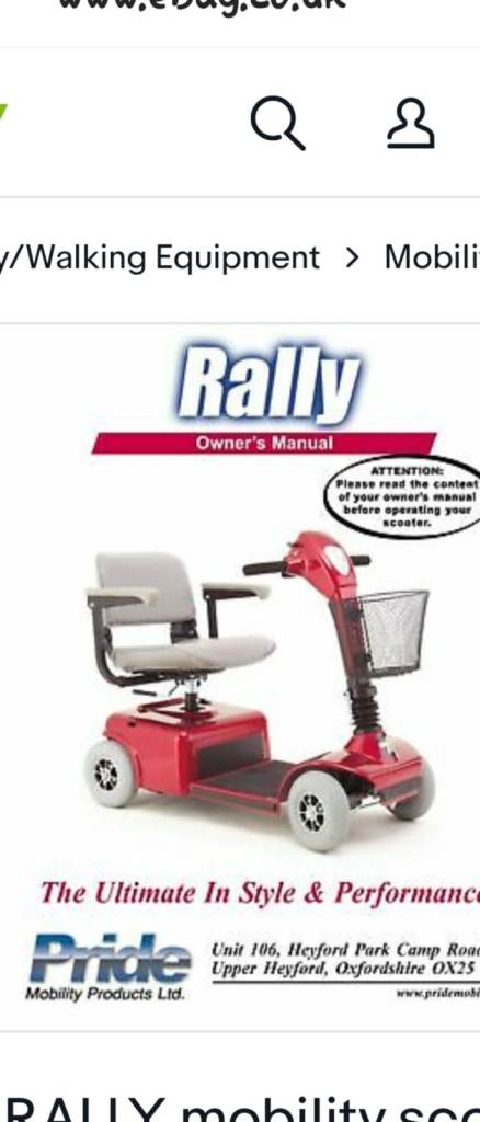 image for Red Rally Mobility Scooter 