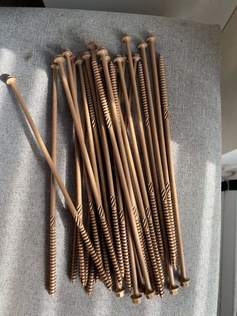Decking screws and railway sleeper items